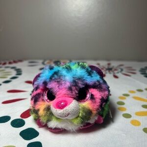 NWT TY Puffies - DOTTY the Rainbow Leopard